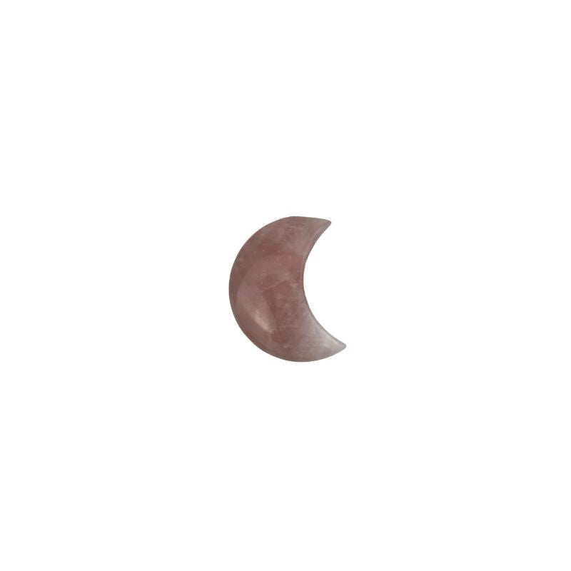 Rose Quartz Moon - 2.5 inch
