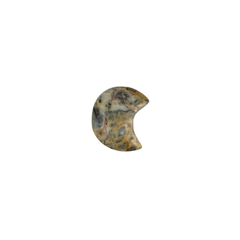 Crazy Lace Agate Moon - 2-2.5 inch