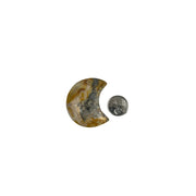 Crazy Lace Agate Moon - 2-2.5 inch