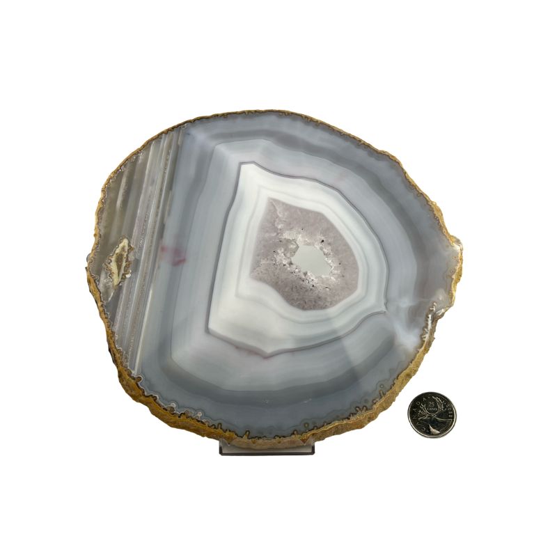 Natural Mixed Agate Slice - 8.0-8.5 inch