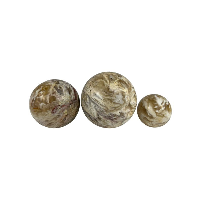 Plume Agate Sphere - 1.5-2.5 inch