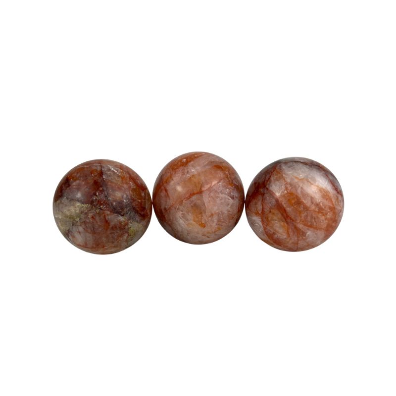 Cracked Red Quartz Sphere - 2.5 inch