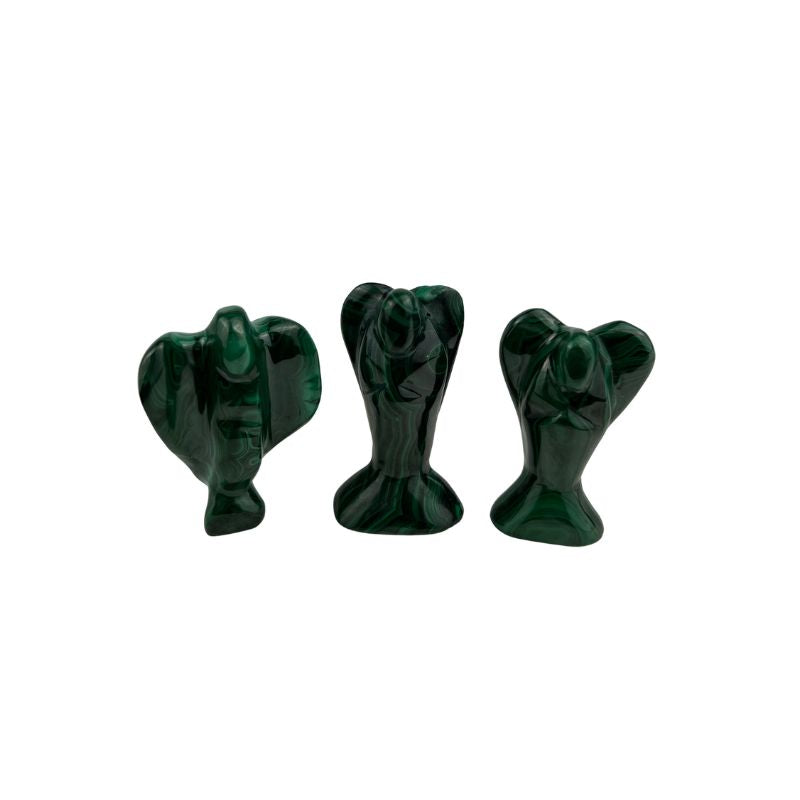 Malachite Angel Carving - 2.25-2.5 inch
