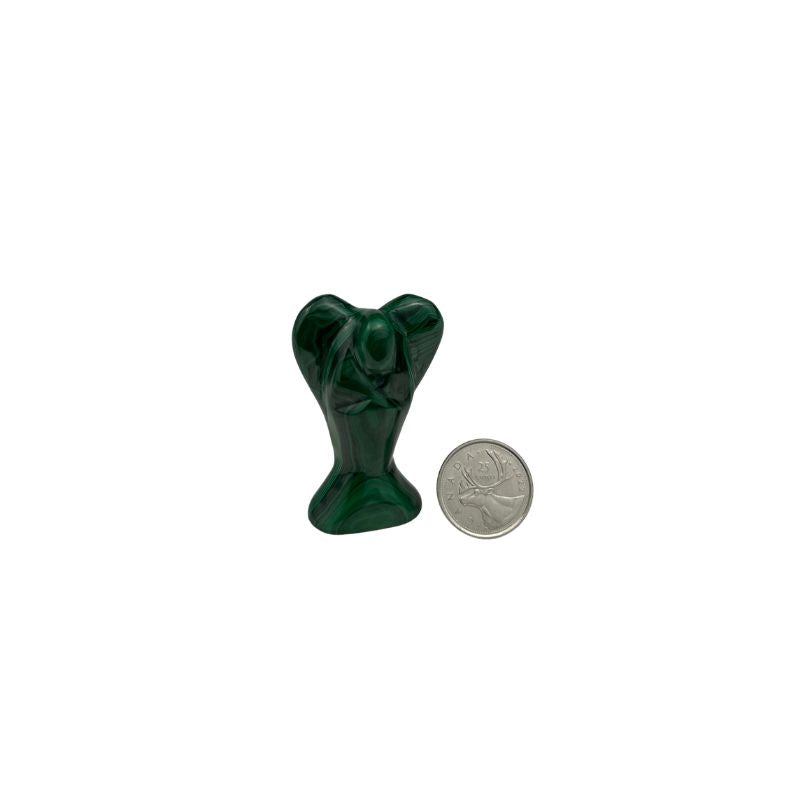 Malachite Angel Carving - 2.25-2.5 inch
