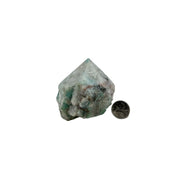 Quartz with Chrysocolla Top Polished Point - 2.75-3.0 inch