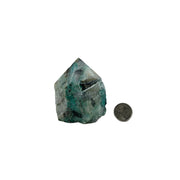 Quartz with Chrysocolla Top Polished Point - 2.75-3.0 inch
