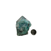 Quartz with Chrysocolla Top Polished Point - 2.75-3.0 inch