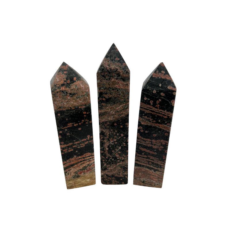 Firework Obsidian Crystal Tower - 4.5-6.5 inch