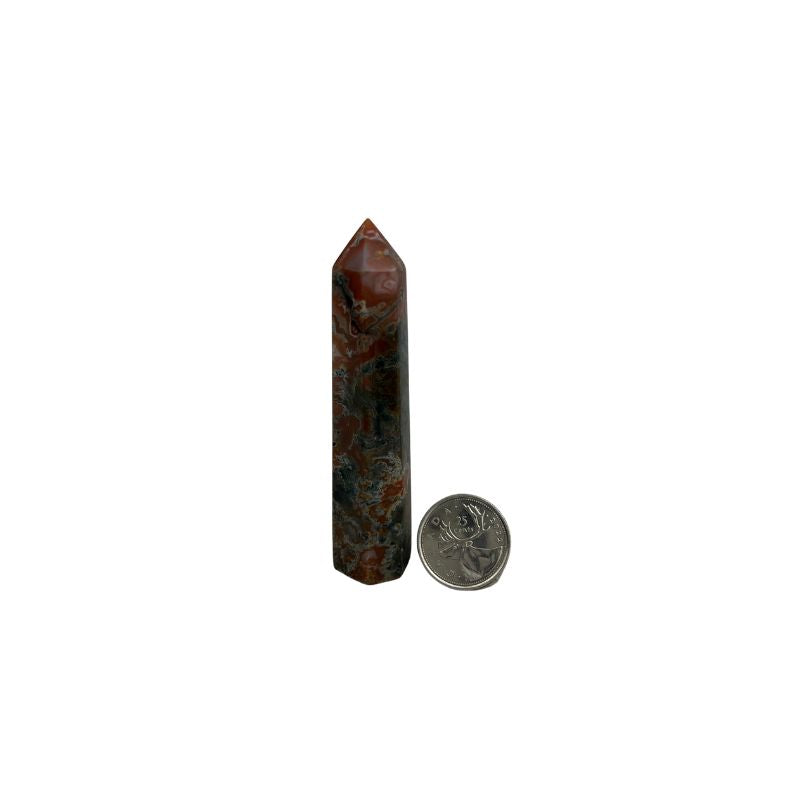 Red Moss Agate Crystal Tower - 3-3.5 inch