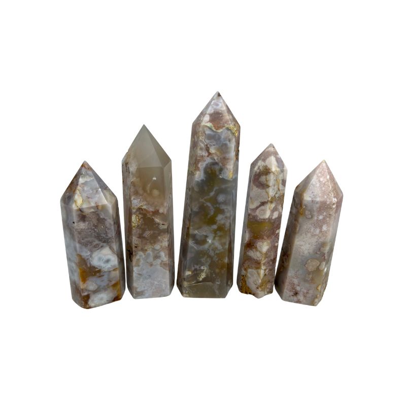 Flower Agate Crystal Tower - 4-5.5 inch
