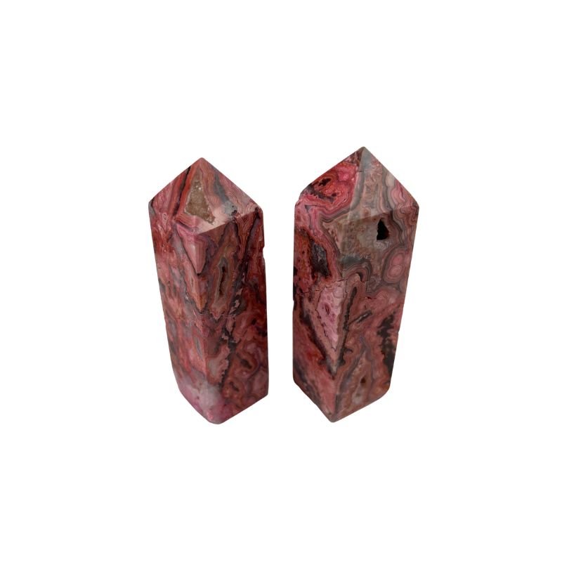 Pink Crazy Lace Agate Crystal Tower - 3.75-4.0 inch