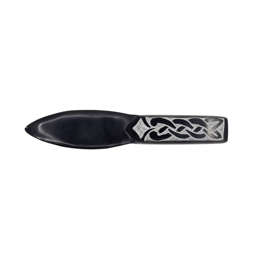Black Celtic Handle Soapstone Athame - 7 inch