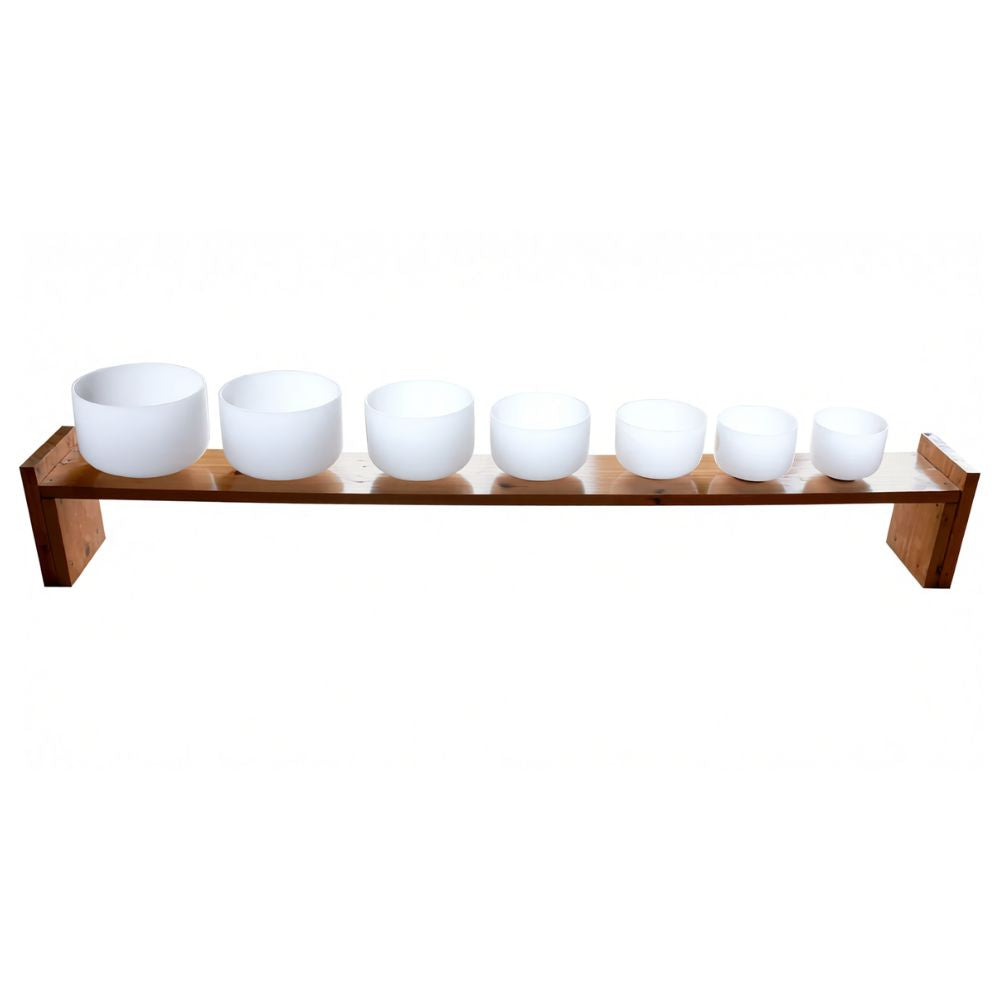 Singing Bowl Crystal Seven Chakra Tuned - 6-12 inch (Set of 7)