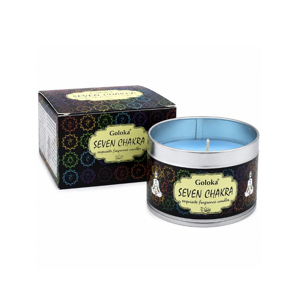 Goloka Seven Chakra Travel Tin Candle