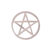 Silver-Plated Brass Pentacle Plaque - 5.75 inch