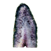 Amethyst Geode Half With Blue Agate - 7.4 x 4.3 inch