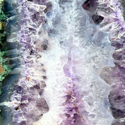 Amethyst Geode Half With Blue Agate - 7.4 x 4.3 inch