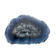 Blue Agate Geode Half - 3.8 x 5.9 inch
