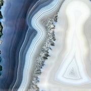 Blue Agate Geode Half - 6.0 x 5.0 inch