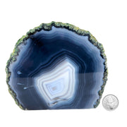 Blue Agate Slab - 5.2 x 5.4 inch