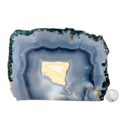 Blue Agate Slice - 5.5 x 7.9 inch