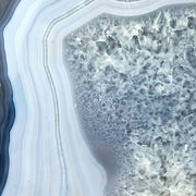 Blue Agate Geode Half - 9.4 x 7.4 inch