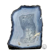 Blue Agate Geode Half - 9.4 x 7.4 inch