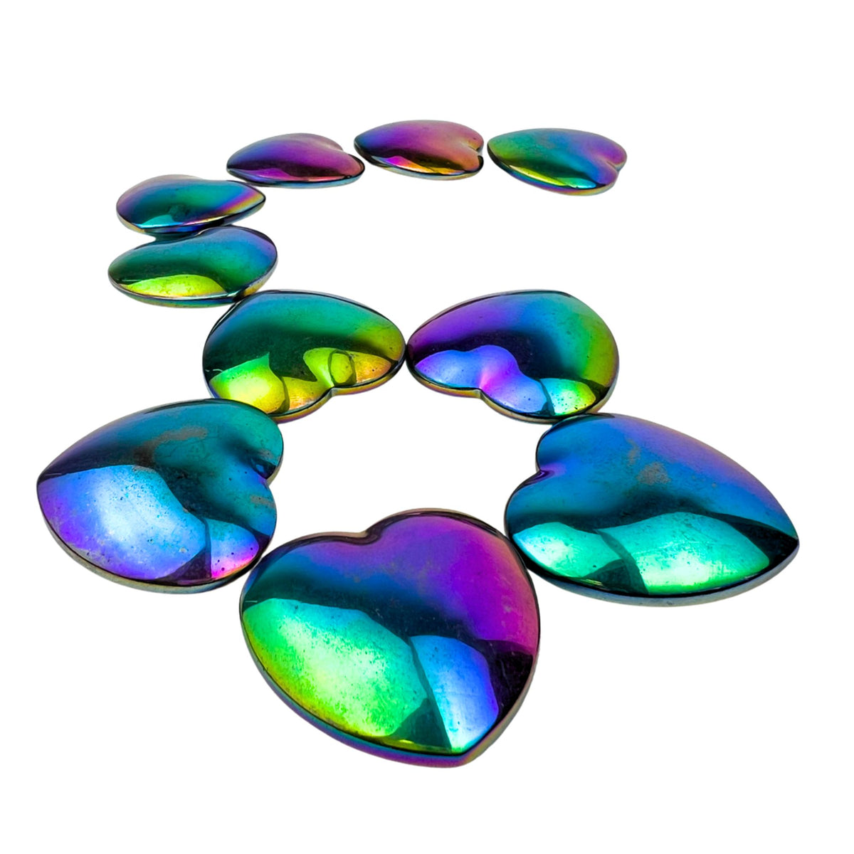 Rainbow Hematite Heart - 1.75 inch