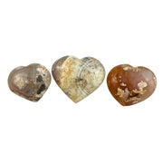 Flower Agate Heart - 2.6-3.4 inch