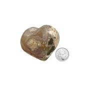 Flower Agate Heart - 2.6-3.4 inch