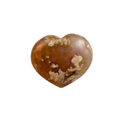 Flower Agate Heart - 2.6-3.4 inch