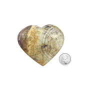 Flower Agate Heart - 2.6-3.4 inch