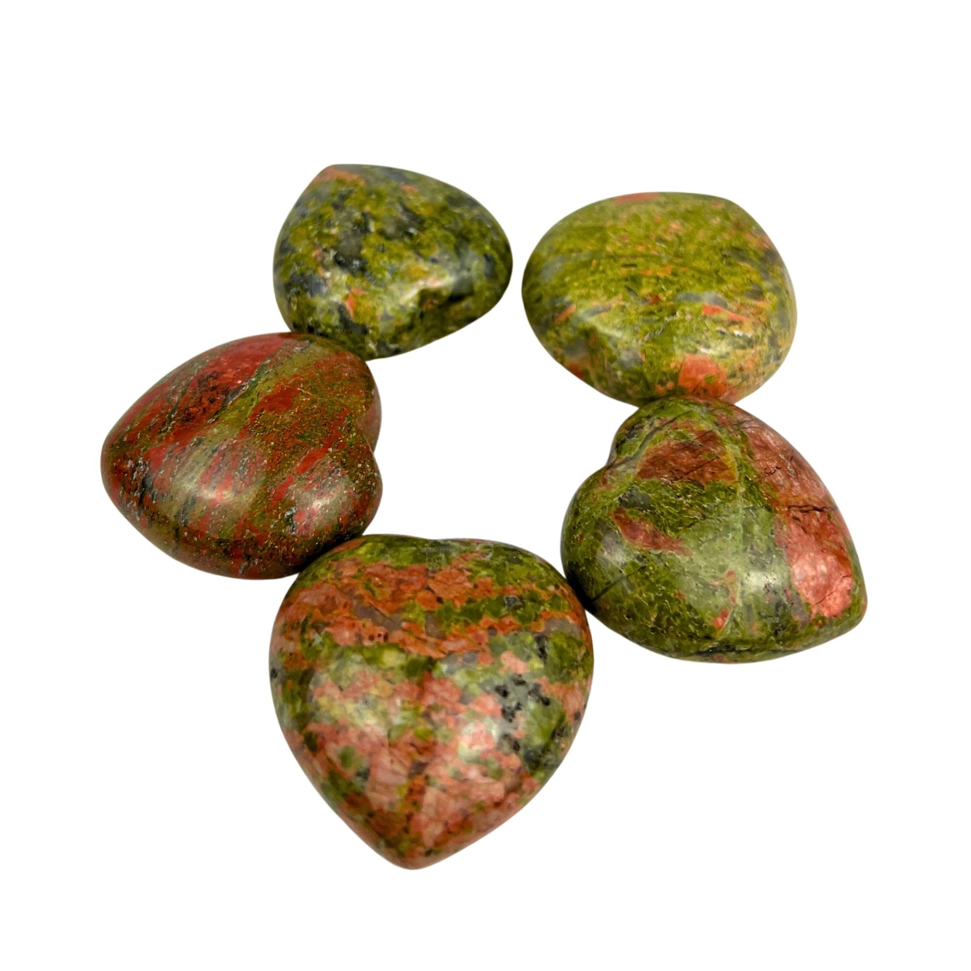 Unakite Heart - 1.3-1.5 inch