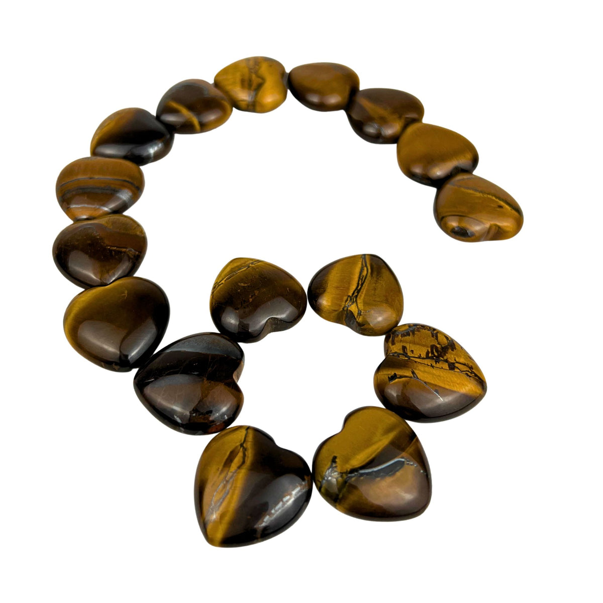 Tiger Eye Heart - 1 inch