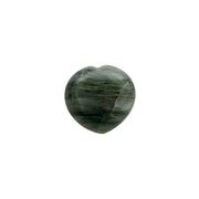 Green Hair Jasper Heart - 1.3-1.4 inch