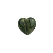 Green Hair Jasper Heart - 1.3-1.4 inch