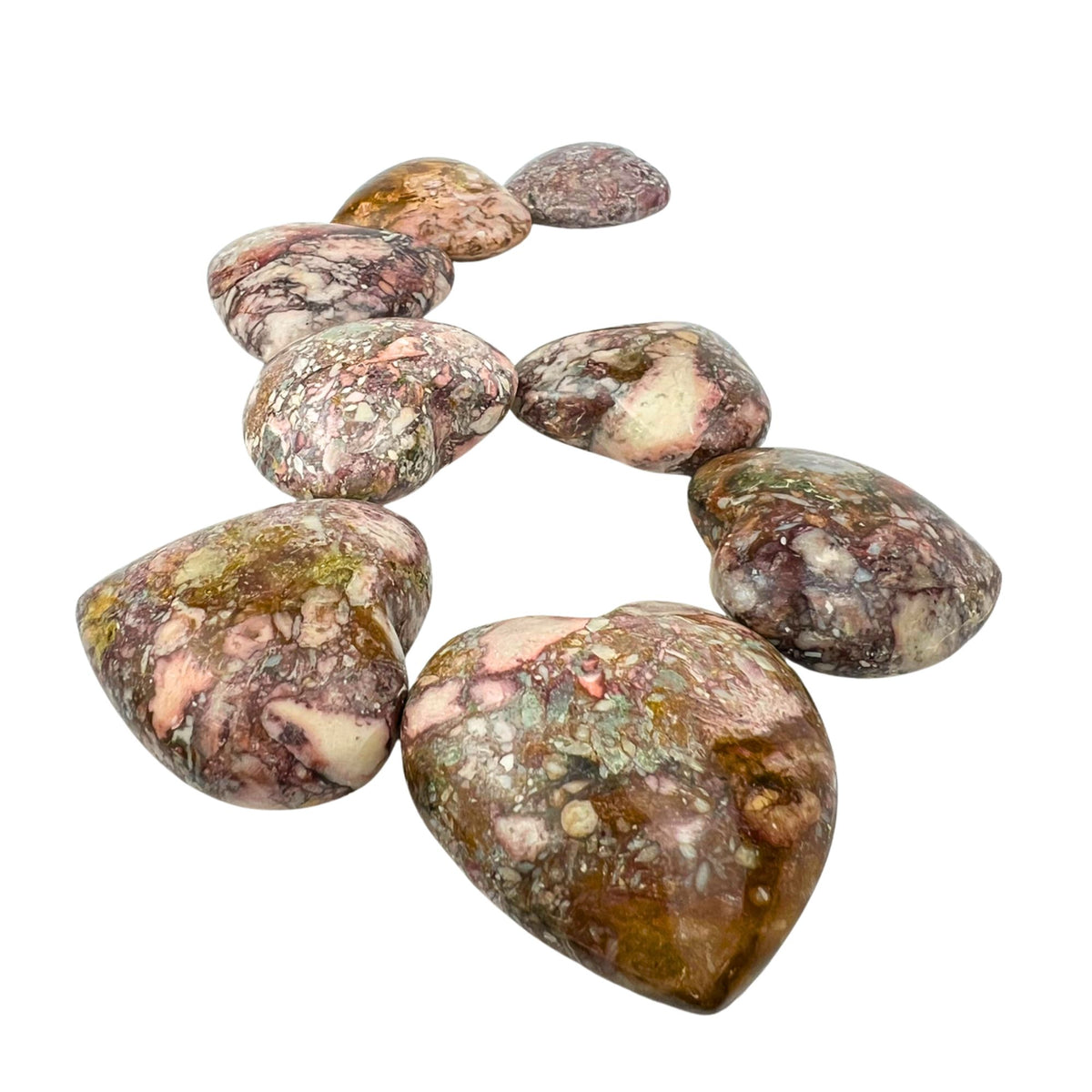 Pink Porcelain Jasper Heart - 1.75-2 inch