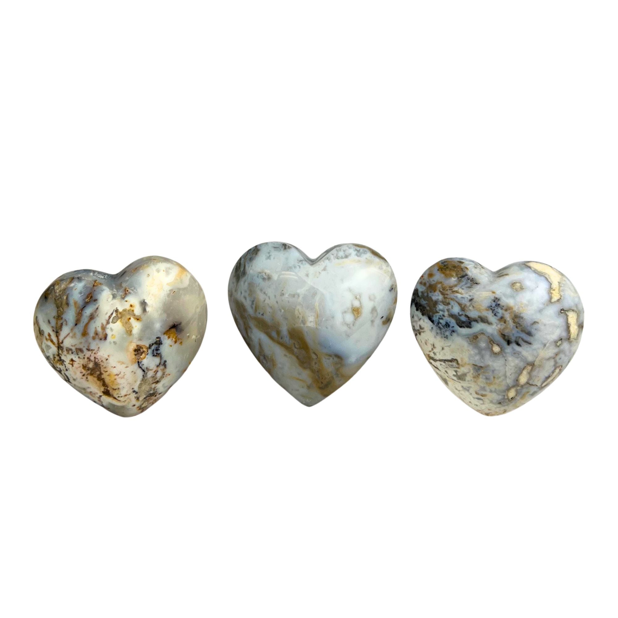Dendritic Agate Heart - 1.7-1.8 inch