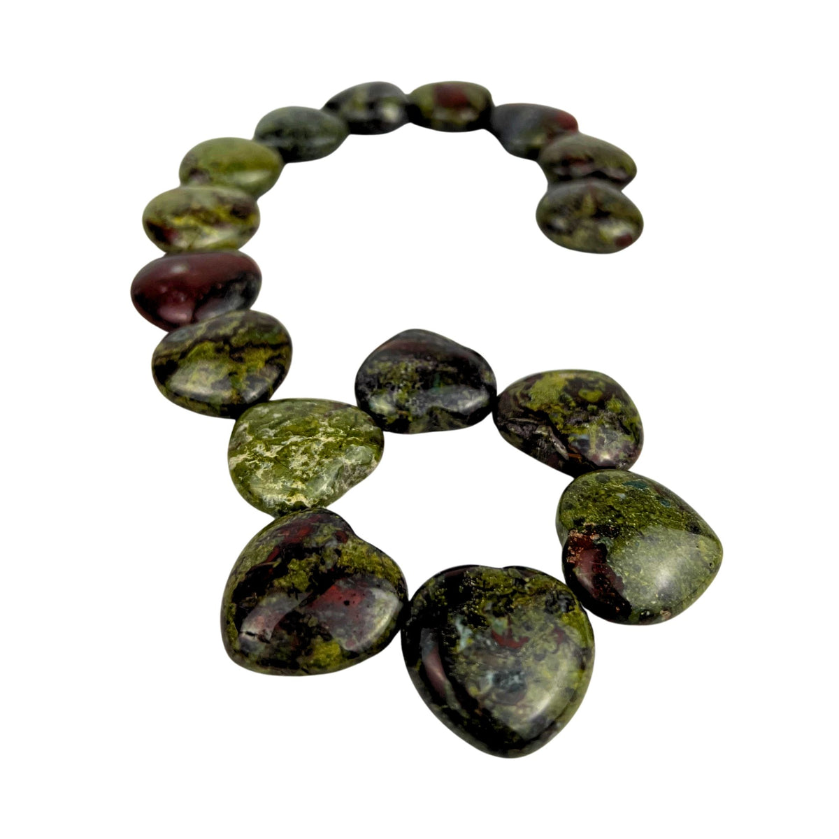Dragon Blood Jasper Hearts - 1 inch