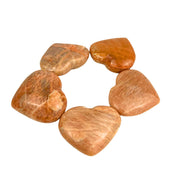 Peach Moonstone Heart - 1.1-1.2 inch