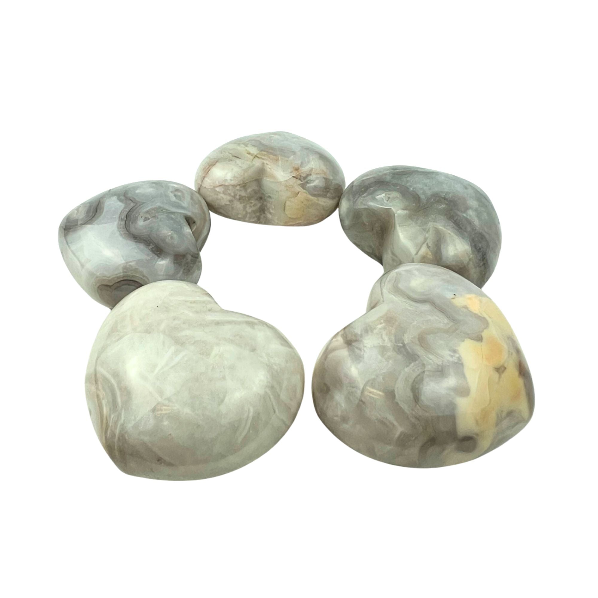 Grey Agate Heart - 1.75 inch