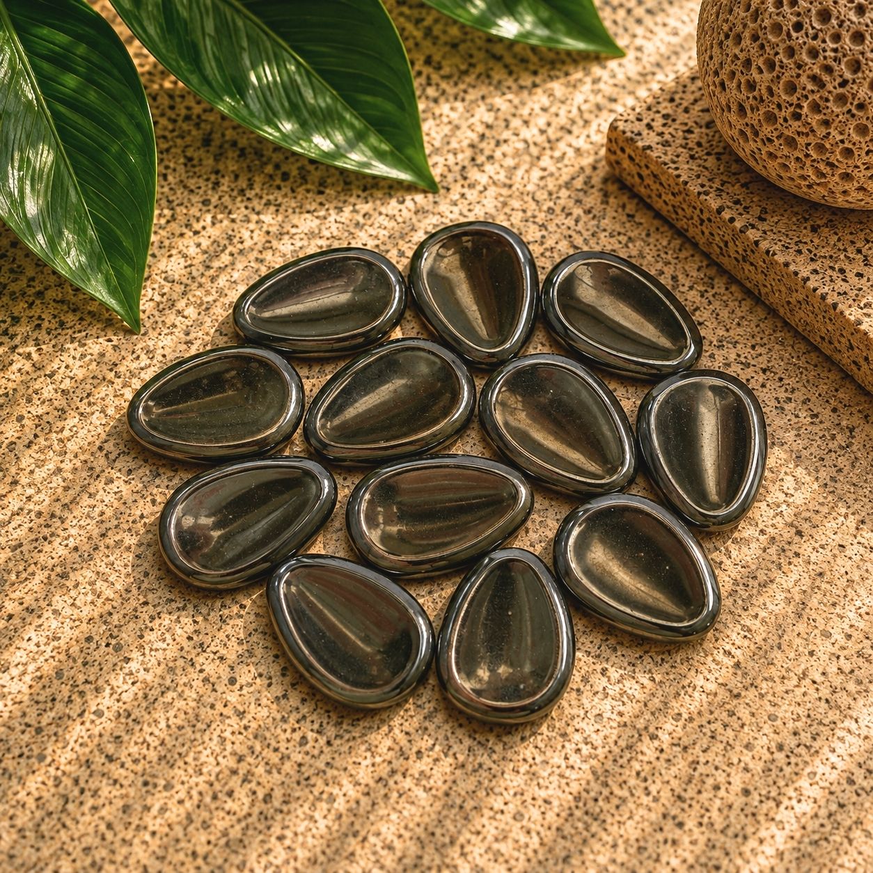 Hematite Worry Stone - 1.75 inch