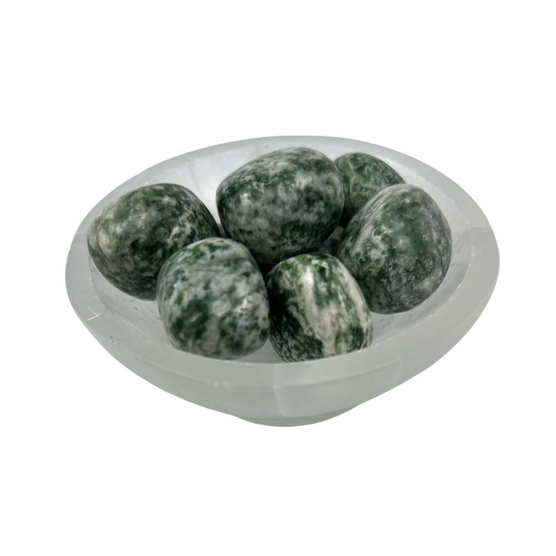 Green Spot Jasper Tumbled Stone - 20-30 mm