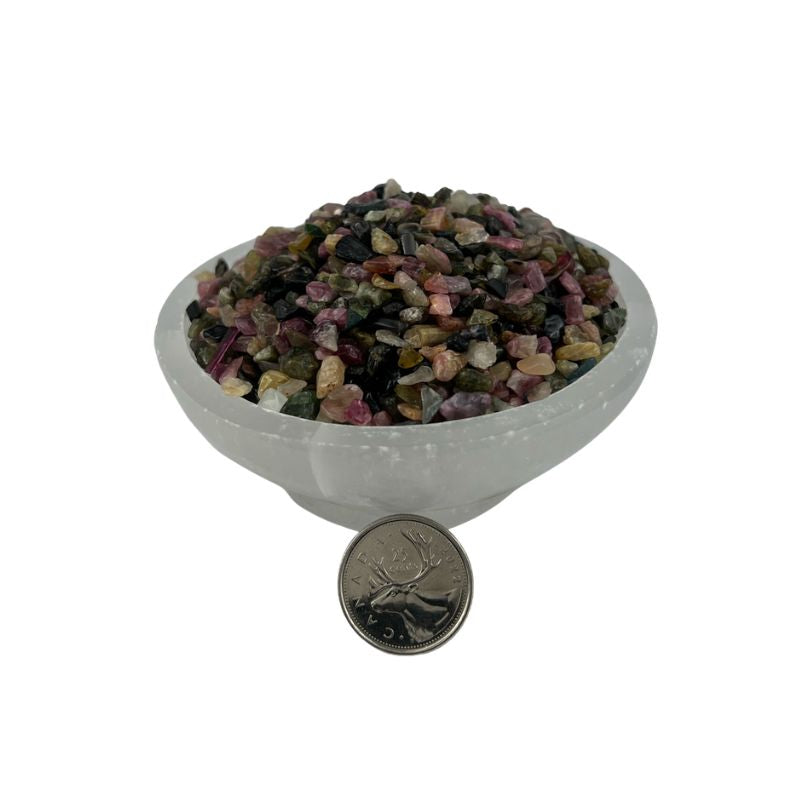 Rainbow Tourmaline Tumbled Chips - 3-5 mm