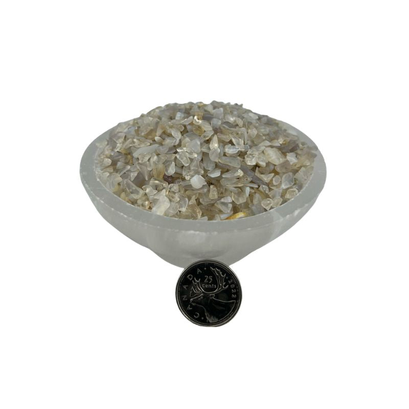 Blue Chalcedony Tumbled Chips - 4-10 mm
