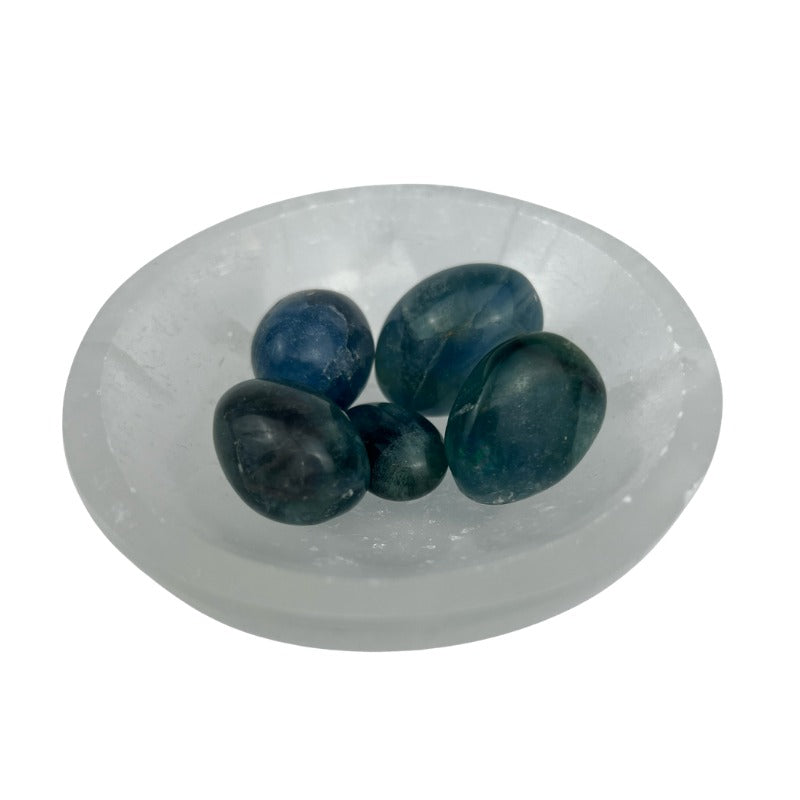 Blue Fluorite Tumbled Stone - 15-35 mm