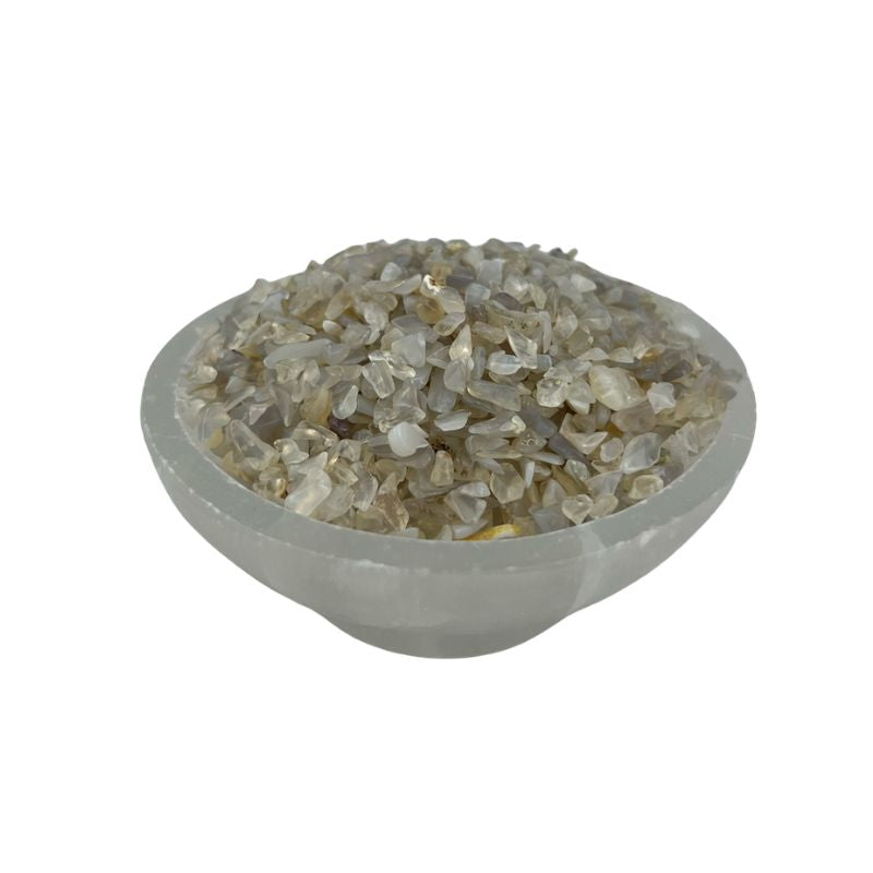 Blue Chalcedony Tumbled Chips - 4-10 mm