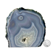 Blue Agate Geode Half - 4.8 x 4.9 inch