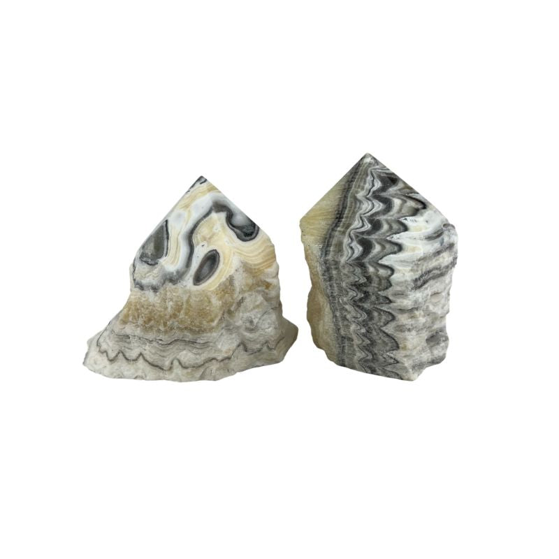 Zebra Calcite Top Polished Point - 3.5-4 inch