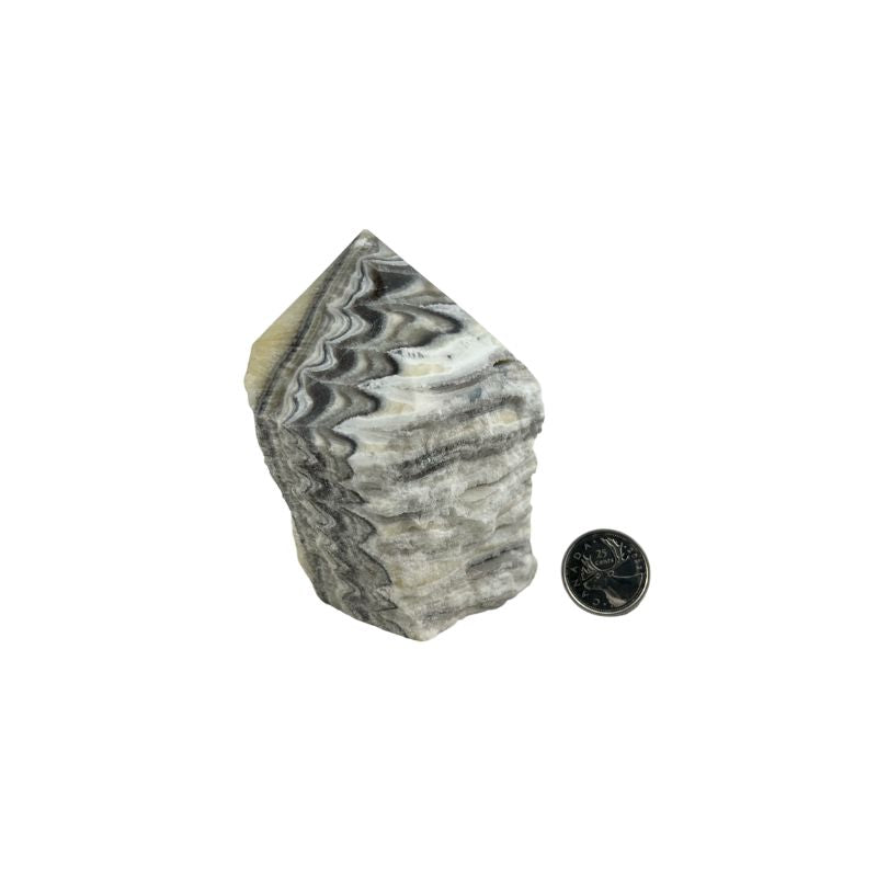 Zebra Calcite Top Polished Point - 3.5-4 inch